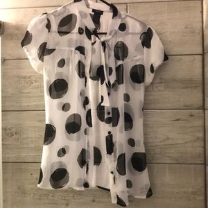 Black and white dress shirt